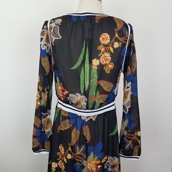 5/$30 KATE C FLORAL PRINT LONG SLEEVE MAXI DRESS - Picture 8 of 8